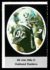 1972 Sunoco Stamps      460     Jim Otto DP